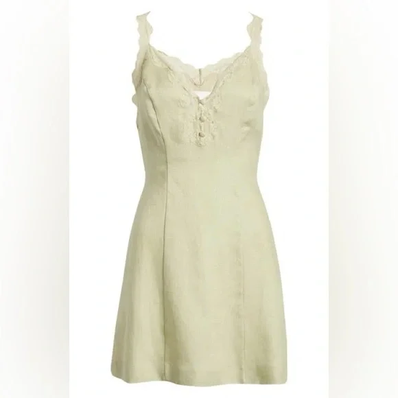 Reformation | Dresses | Reformation Kaya Lace Sleeveless Linen Minidress In Dried Herbs Size 8 | Poshmark Reformation | Dresses | Reformation Kaya Lace Sleeveless Linen Minidress In Dried Herbs Size 8 | Poshmark
